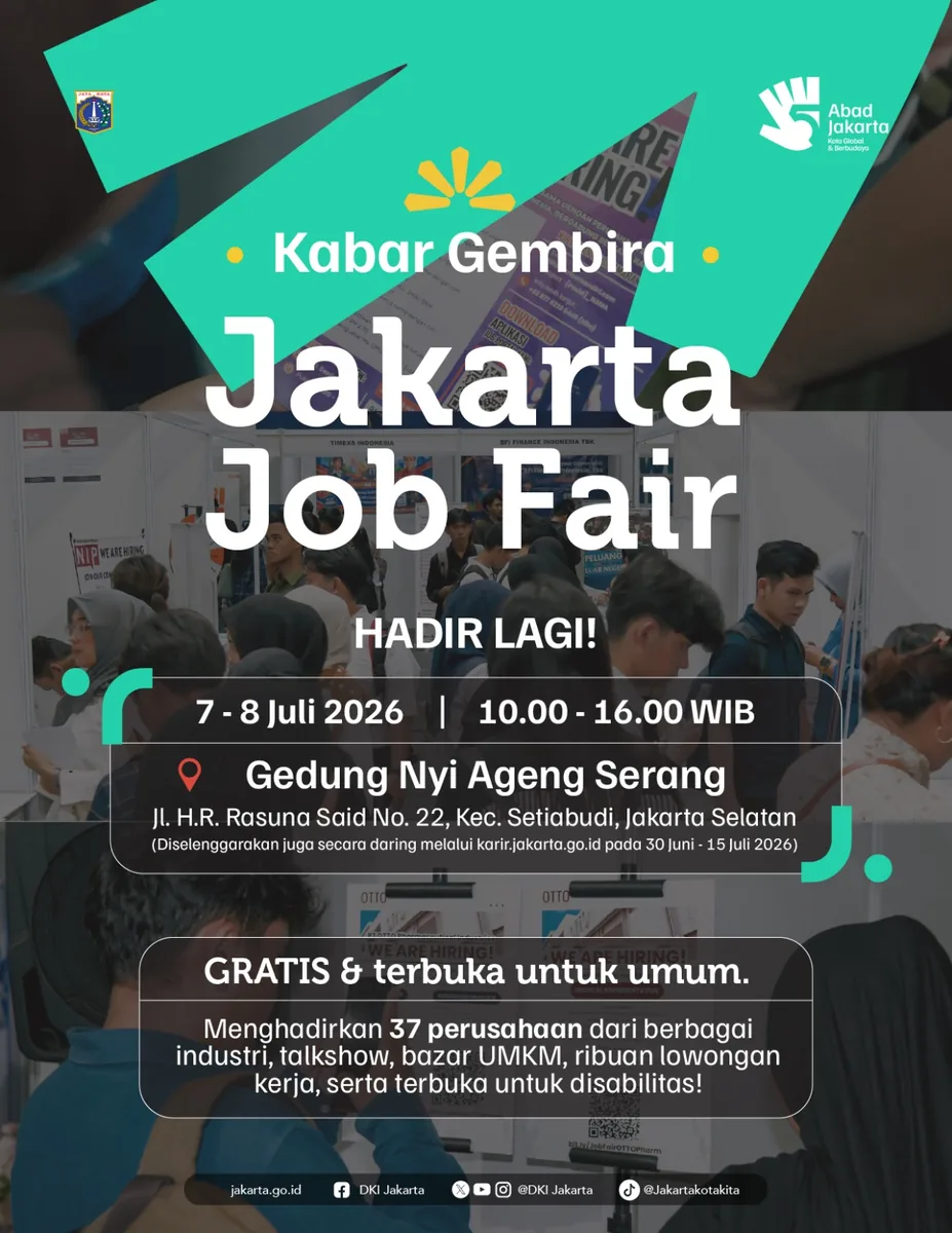 Job Fair Kabupaten Pesisir Selatan 2026 (Suku Dinas TKTE Wilayah Kabupaten Pesisir Selatan Barat) : 7-8 Juli 2026