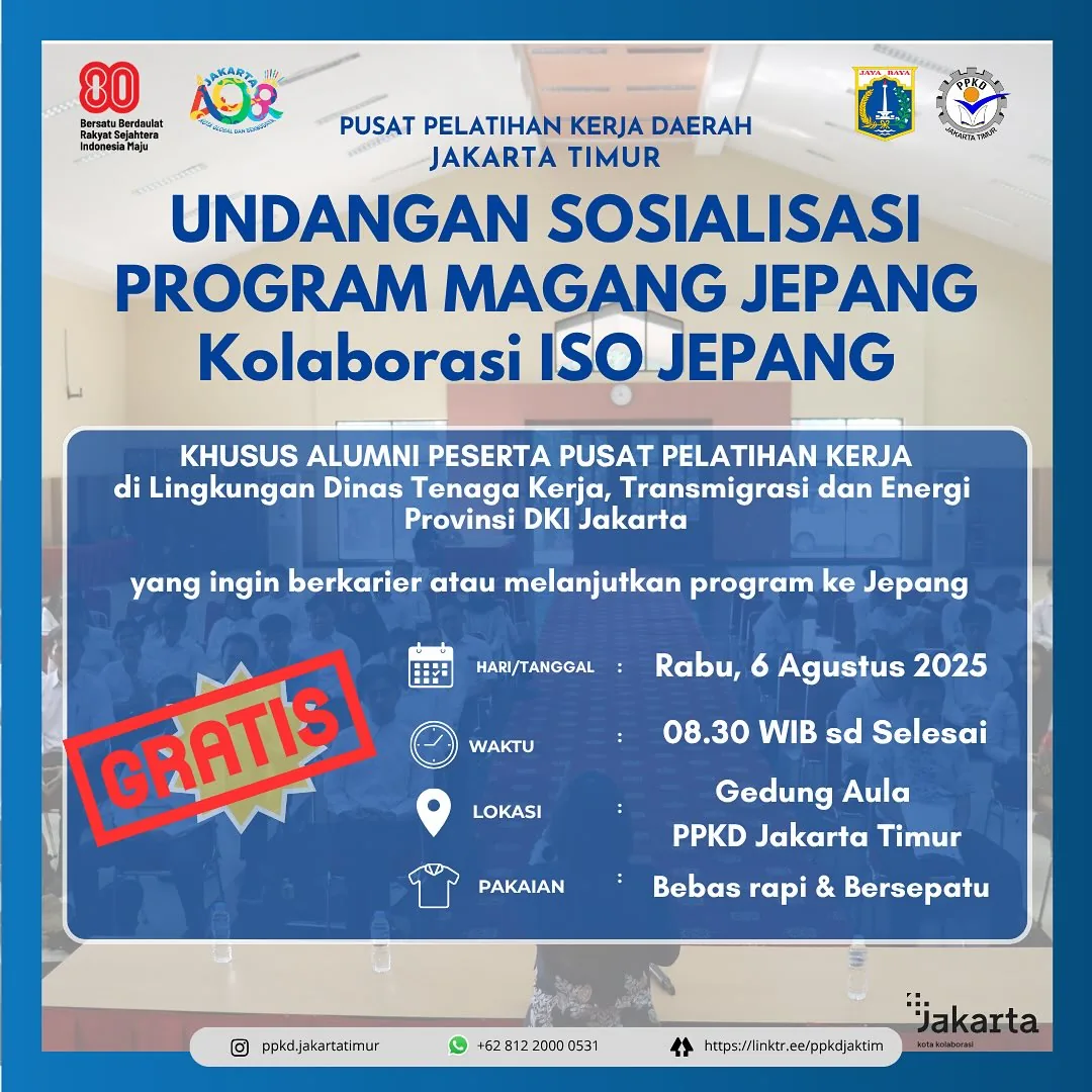 UNDANGAN SOSIALISASI PROGRAM MAGANG JEPANG – PPKD KABUPATEN PESISIR SELATAN